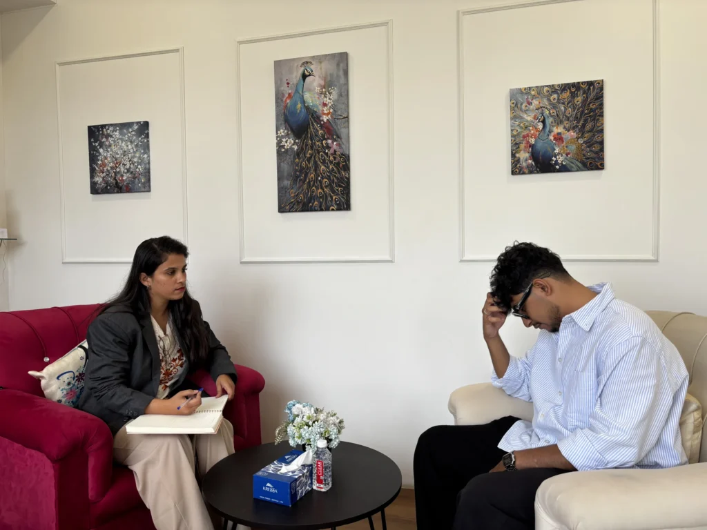 A psychologist supporting a client at SafeMind Studio, Baner Pune